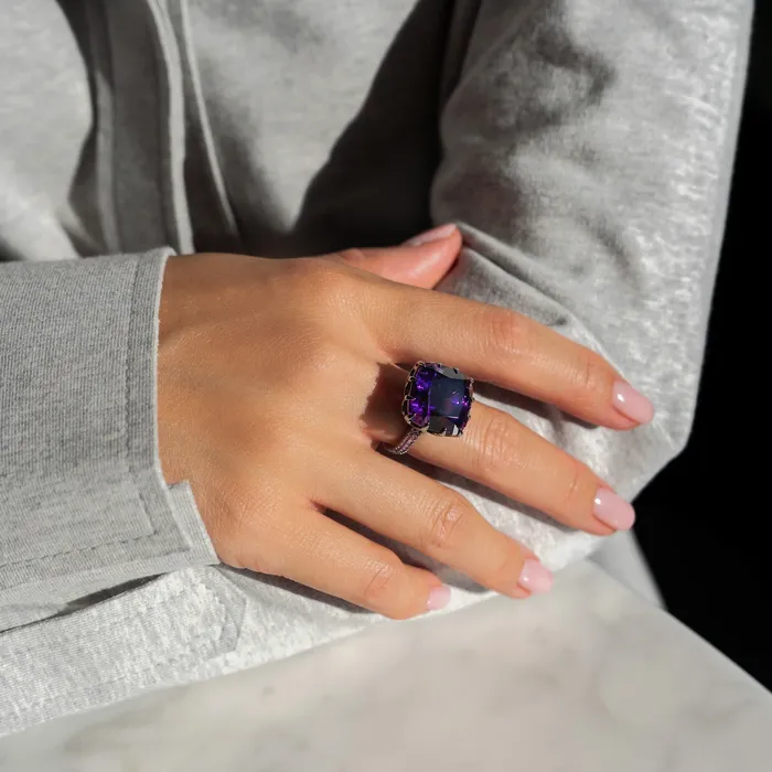 Custom made Amethyst ring size 52 LEO MATHILD Rings