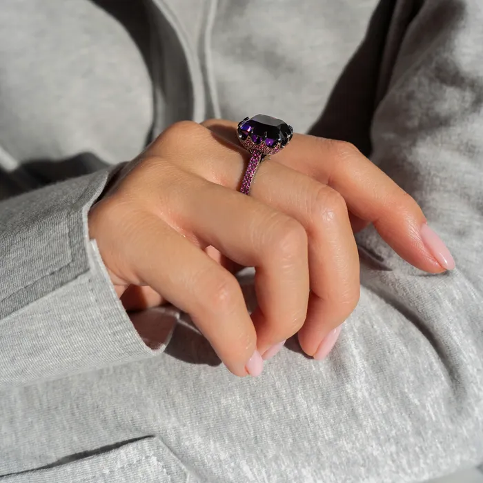 Custom made Amethyst ring size 52 LEO MATHILD Rings