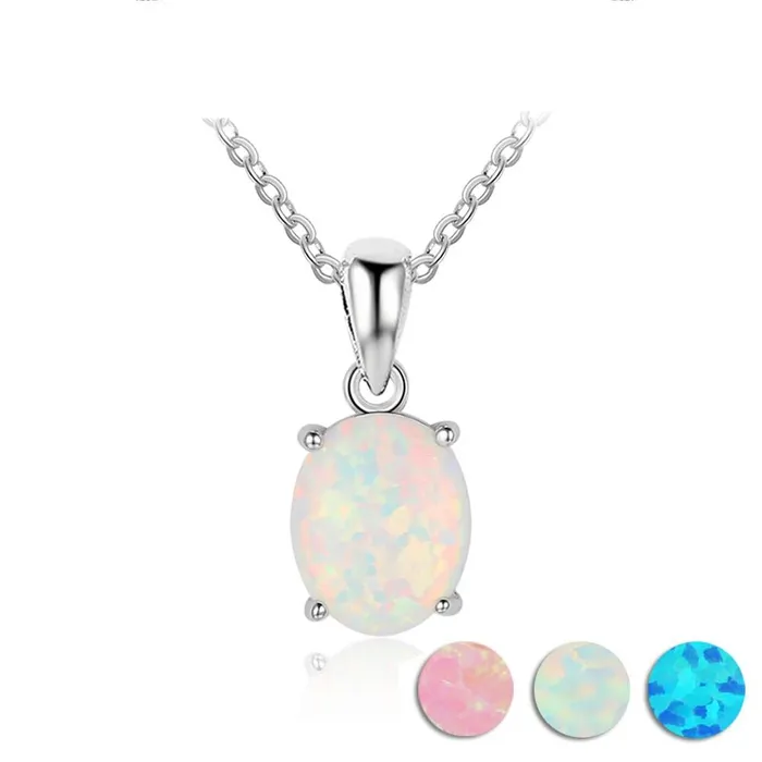 customjewelryan Necklaces Personalized Highquality Genuine 925 Sterling Silver Necklace for Women with Milky Opal Pendant Wedding Gift for Girls customjewelryan Necklaces Personalized Highquality Genuine 925 Sterling Silver Necklace for Women with Milky Opal Pendant Wedding Gift for Girls