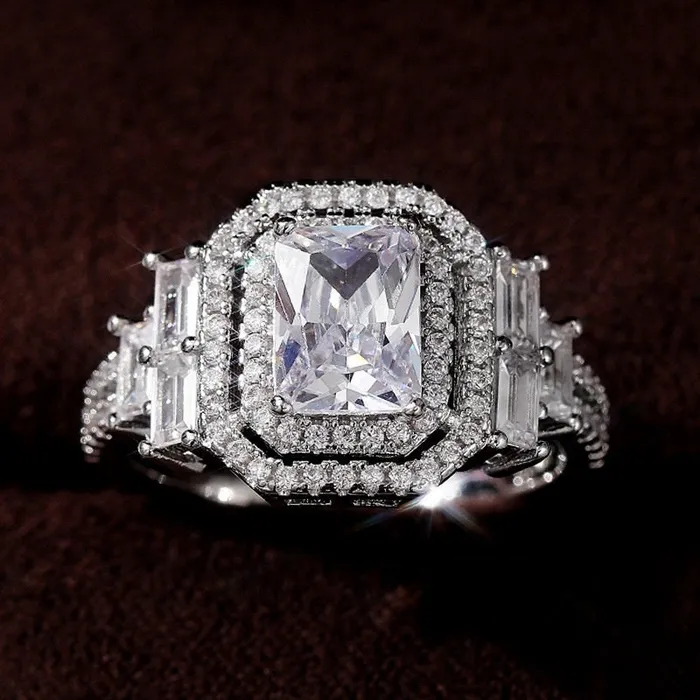 Diamond Ring Womens Engagement Ring Engagement Rings Womens Rings Emerald Engagement Ring Womens Emerald Rings Baguette Ring Minx London Rings