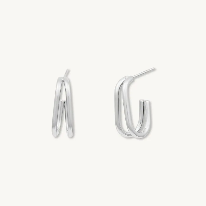 Earrings Camile Stone Paisley Double Huggie Earrings
