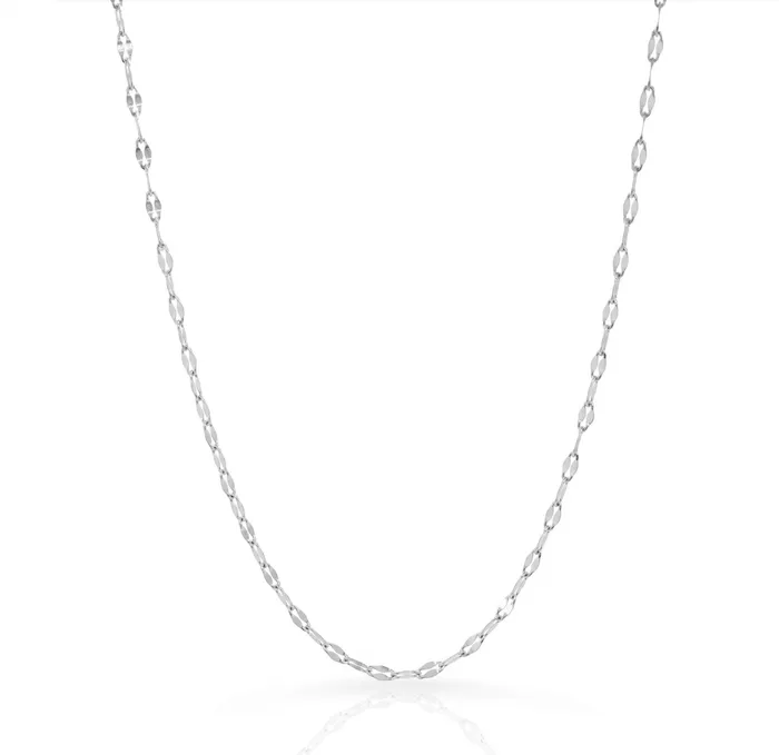 ELSIE SILVER DAINTY LACE CHAIN NECKLACE Mai Dsire Necklaces