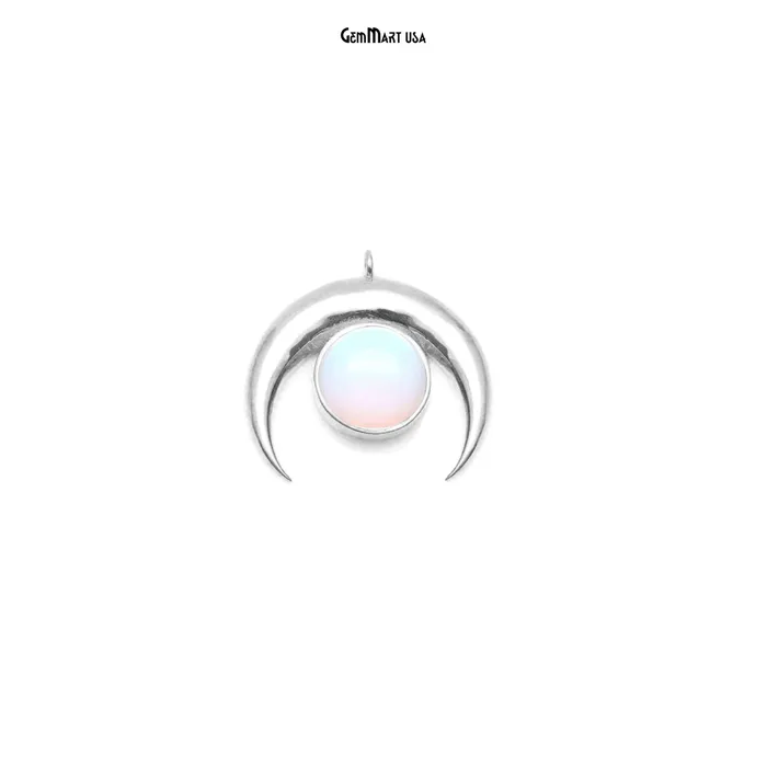 GemMartUSA DIY Horn Shape 29x28mm Silver Plated Single Bail Necklace Pendant Necklaces GemMartUSA DIY Horn Shape 29x28mm Silver Plated Single Bail Necklace Pendant Necklaces