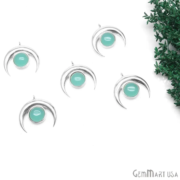 GemMartUSA DIY Horn Shape 29x28mm Silver Plated Single Bail Necklace Pendant Necklaces GemMartUSA DIY Horn Shape 29x28mm Silver Plated Single Bail Necklace Pendant Necklaces