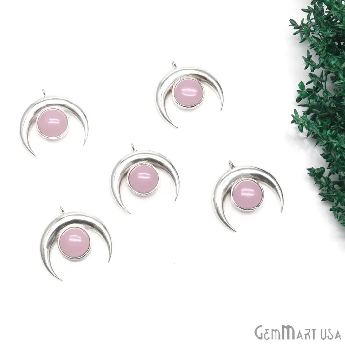 GemMartUSA DIY Horn Shape 29x28mm Silver Plated Single Bail Necklace Pendant Necklaces GemMartUSA DIY Horn Shape 29x28mm Silver Plated Single Bail Necklace Pendant Necklaces