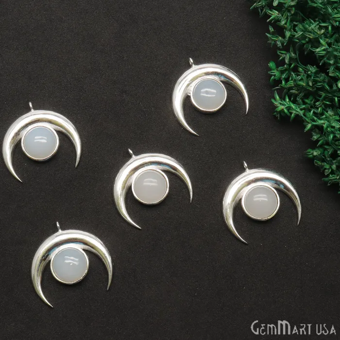 GemMartUSA DIY Horn Shape 29x28mm Silver Plated Single Bail Necklace Pendant Necklaces GemMartUSA DIY Horn Shape 29x28mm Silver Plated Single Bail Necklace Pendant Necklaces