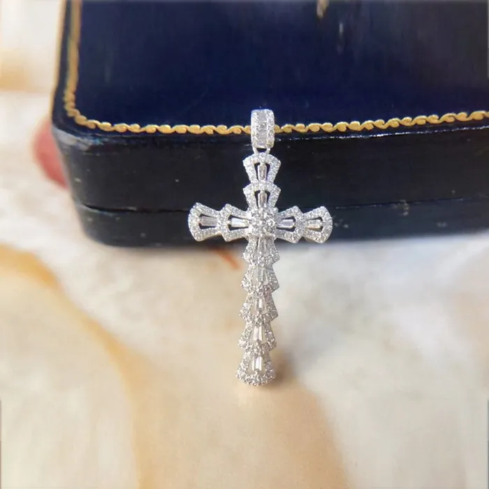 Iced Out Cross Pendant Cross with Chain Iced Cross Necklace Minx London Necklaces