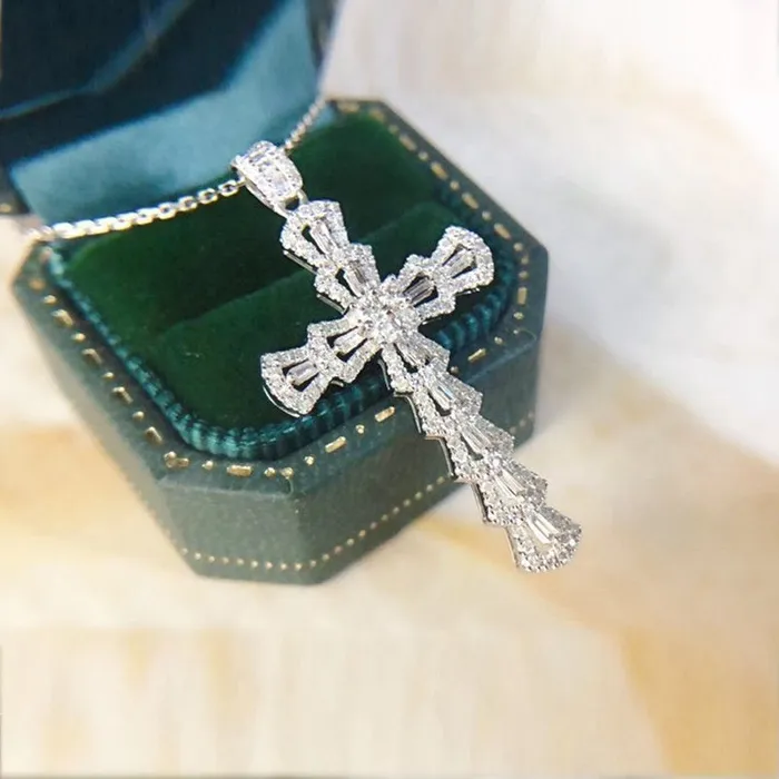 Iced Out Cross Pendant Cross with Chain Iced Cross Necklace Minx London Necklaces