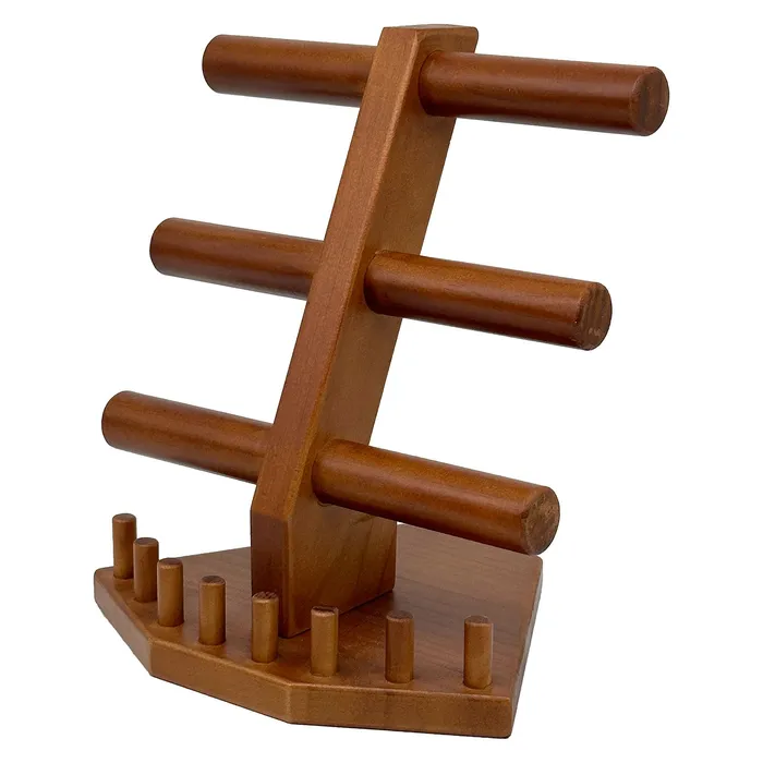 JPIDisplay Rings 3 Tier Oak Wood TBar Jewelry Display with 8 Ring Holders JPIDisplay Rings 3 Tier Oak Wood TBar Jewelry Display with 8 Ring Holders