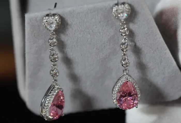 Lab Diamonds London Earrings Pink Diamond Earrings Classy Diamond Earrings Womens Earrings Dangle Earrings