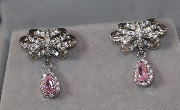 Lab Diamonds London Earrings Pink Diamond Earrings Classy Diamond Earrings Womens Earrings Dangle Earrings