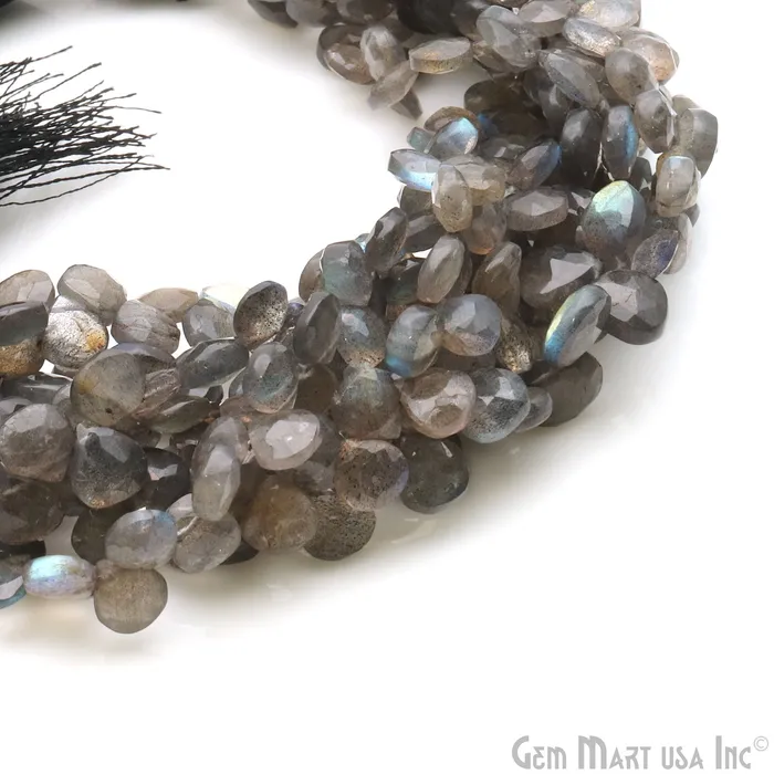 Labradorite Heart Beads 85 Inch Gemstone Strands Drilled Strung Briolette Beads Heart Shape 67mm GemMartUSA Necklaces Labradorite Heart Beads 85 Inch Gemstone Strands Drilled Strung Briolette Beads Heart Shape 67mm GemMartUSA Necklaces