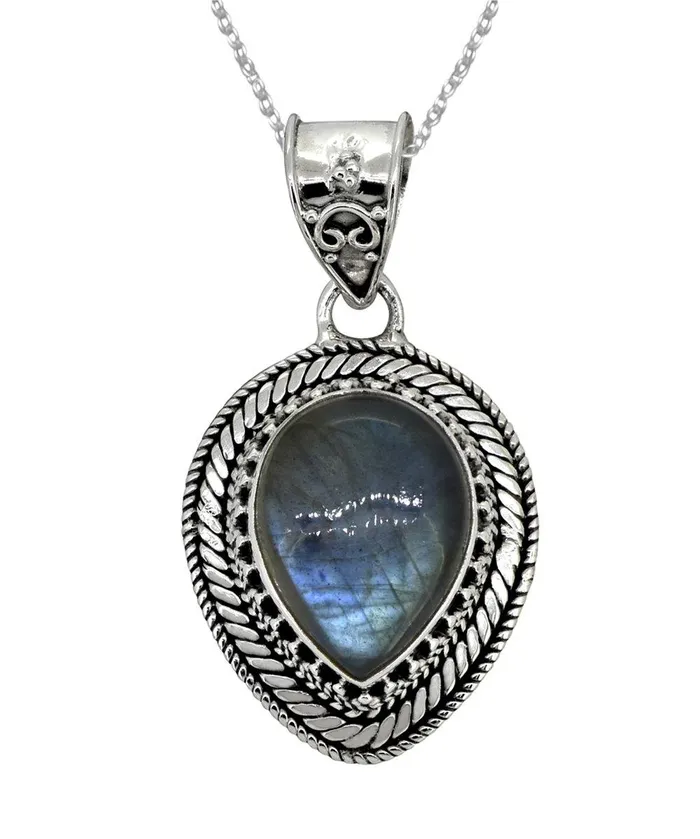 Labradorite Solid 925 Sterling Silver Pendant 1 12 YoTreasure Necklaces