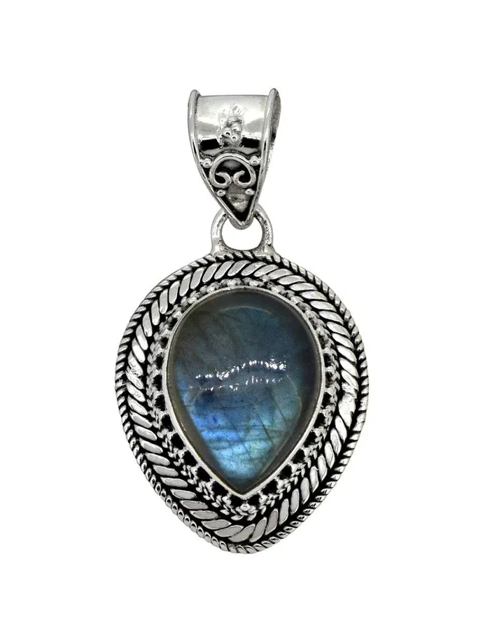 Labradorite Solid 925 Sterling Silver Pendant 1 12 YoTreasure Necklaces