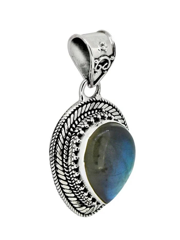 Labradorite Solid 925 Sterling Silver Pendant 1 12 YoTreasure Necklaces