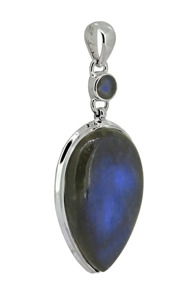 Labradorite Solid 925 Sterling Silver Pendant 2 12 YoTreasure Necklaces