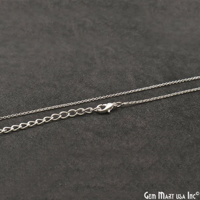 Link Chain Necklace 18 Inch With Lobster Claw Clasp GemMartUSA Necklaces Link Chain Necklace 18 Inch With Lobster Claw Clasp GemMartUSA Necklaces