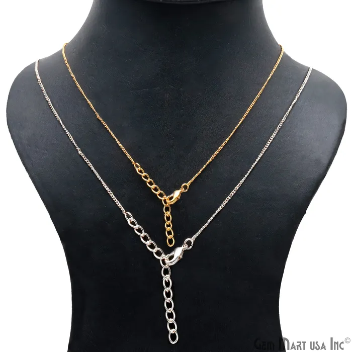 Link Chain Necklace 18 Inch With Lobster Claw Clasp GemMartUSA Necklaces Link Chain Necklace 18 Inch With Lobster Claw Clasp GemMartUSA Necklaces