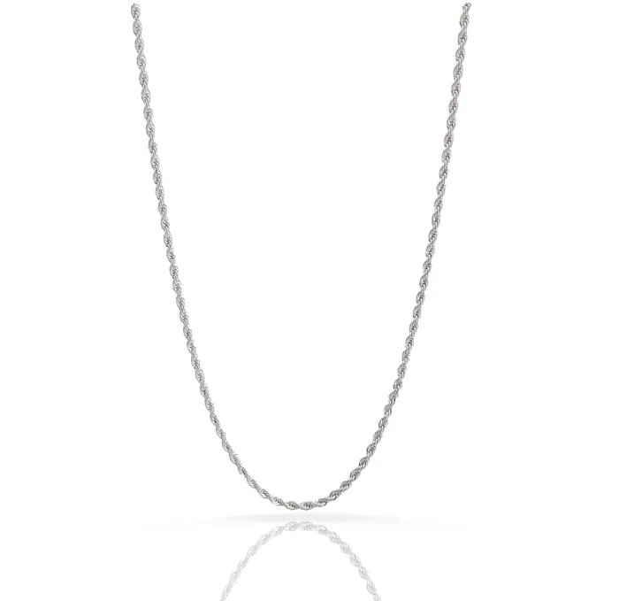 Mai Dsire Necklaces BILLIE THIN SILVER ROPE CHAIN NECKLACE