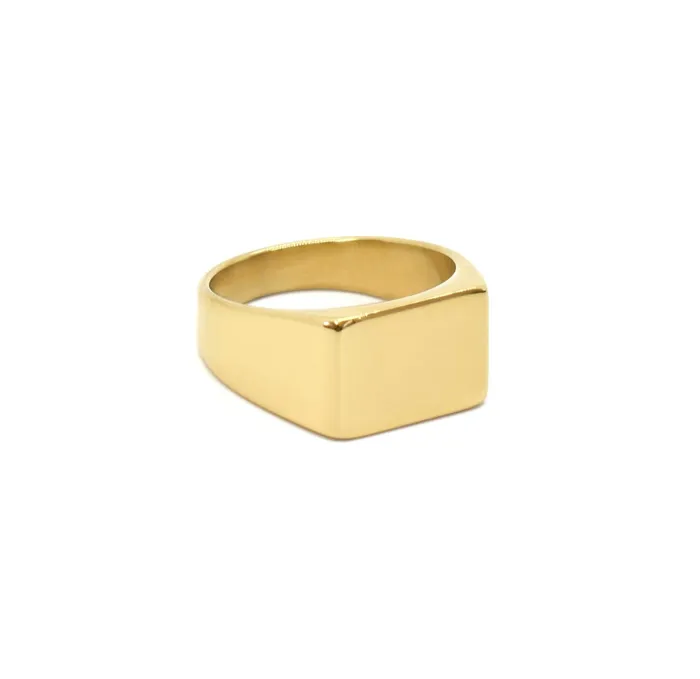 MAI DSIRE Rings FRANKIE GOLD SQUARE SIGNET RING