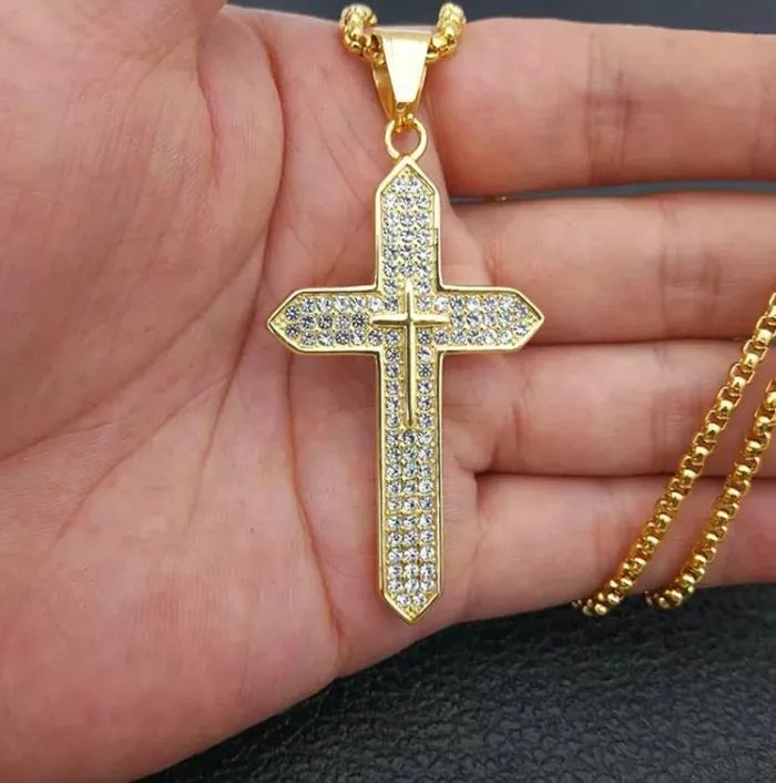 Minx London Necklaces Cross Necklace Cross necklace for Men Cross Necklace Women Cross Pendant and Necklace Cross Chain for Men Iced Out Cross Pendant