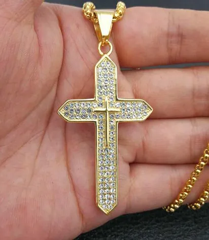 Minx London Necklaces Cross Necklace Cross necklace for Men Cross Necklace Women Cross Pendant and Necklace Cross Chain for Men Iced Out Cross Pendant