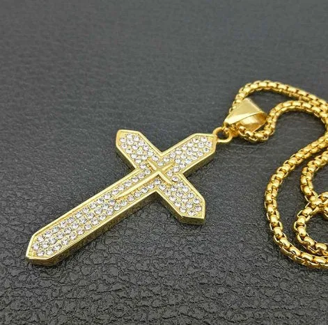 Minx London Necklaces Cross Necklace Cross necklace for Men Cross Necklace Women Cross Pendant and Necklace Cross Chain for Men Iced Out Cross Pendant
