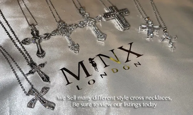 Minx London Necklaces Cross Necklace Cross necklace for Men Cross Necklace Women Cross Pendant and Necklace Cross Chain for Men Iced Out Cross Pendant
