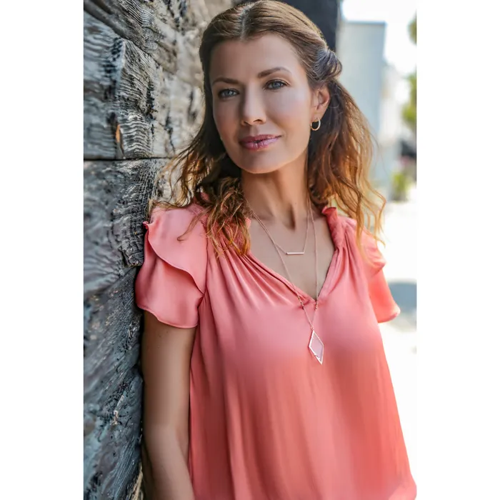 Moderne Monocle Necklaces Emmeline Rose Gold Ruby Magnifier Pendant Necklace