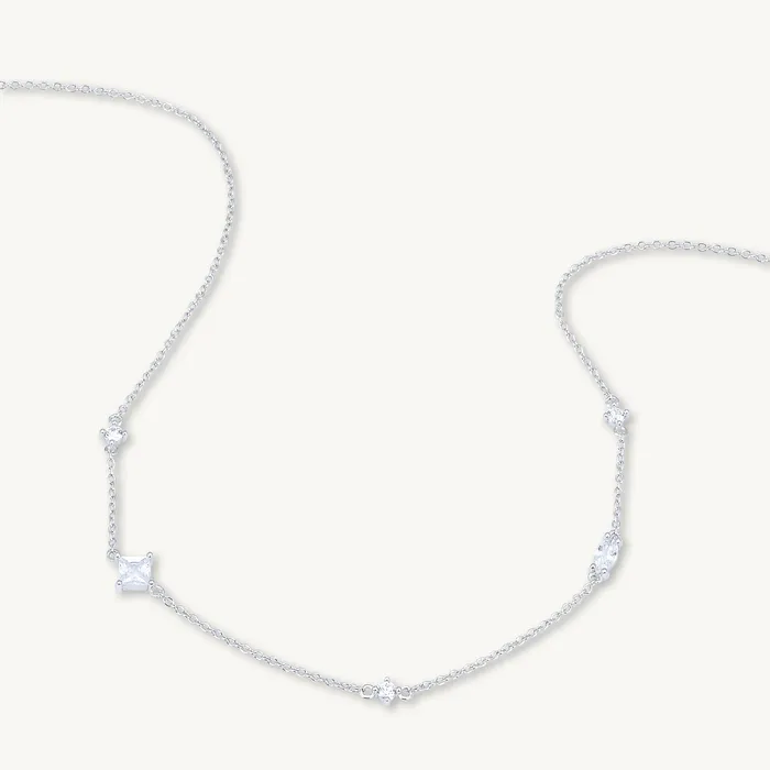 Multi Sapphire Layering Necklace Camile Stone Necklaces Multi Sapphire Layering Necklace Camile Stone Necklaces