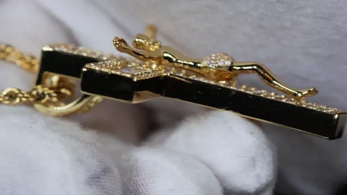 My Store Necklaces Gold iced out jesus cross Mens diamond cross pendant Iced out cross pendant