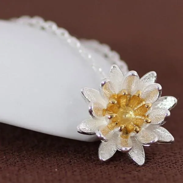 Necklaces Blooming Lotus Necklace My Zen Temple