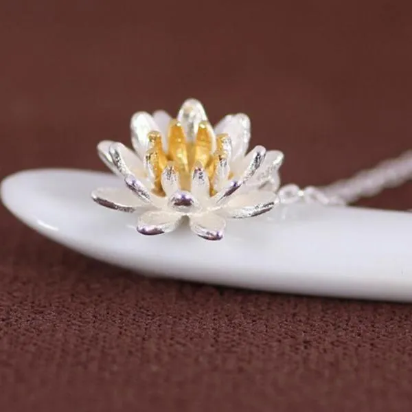 Necklaces Blooming Lotus Necklace My Zen Temple