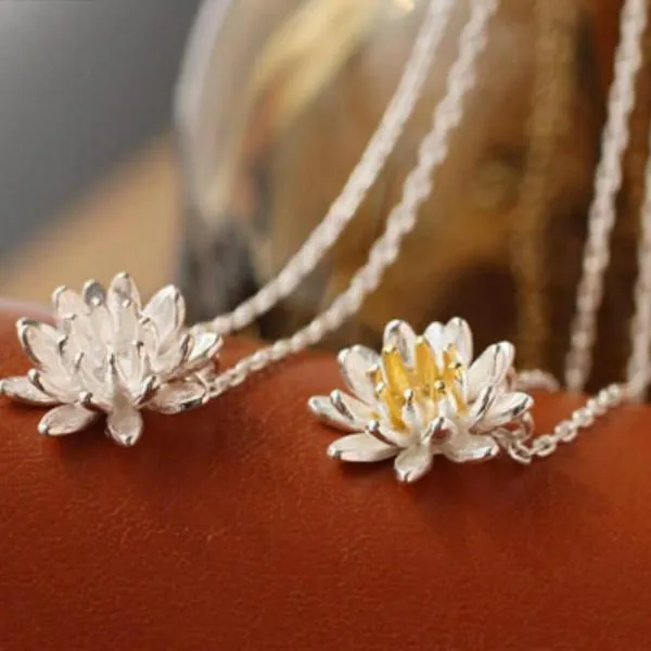 Necklaces Blooming Lotus Necklace My Zen Temple