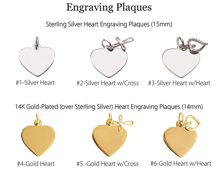 Necklaces Cherished Moments Jewelry Custom Engraved Heart Charms