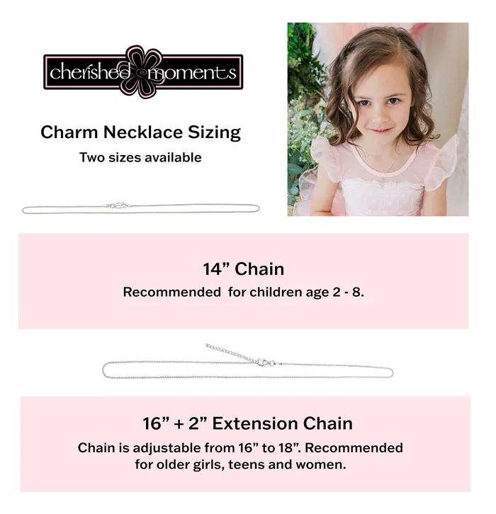 Necklaces Cherished Moments Sterling Silver Childrens Heart Locket with Cross