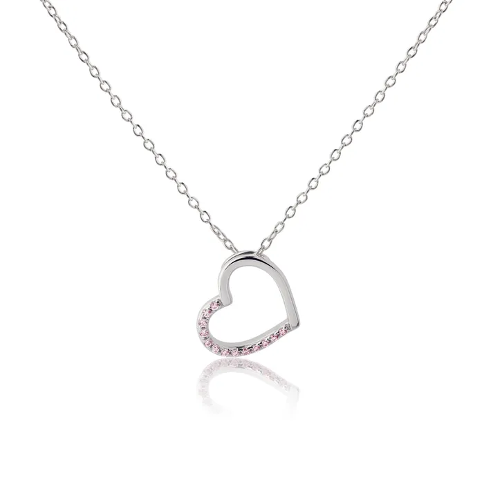 Necklaces Childrens Sterling Silver Floating Heart Necklace for Girls Kids Cherished Moments Necklaces Childrens Sterling Silver Floating Heart Necklace for Girls Kids Cherished Moments