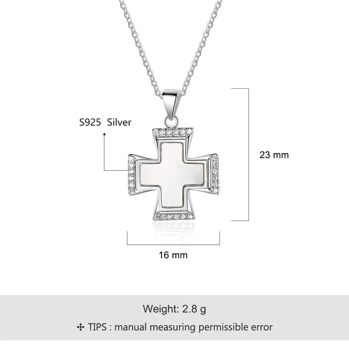 Necklaces customjewelryan Silver Shell Necklace for Women with Cute Cross Pearl Oysters Pendant Anniversary Gift Jewelry