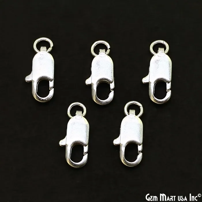 Necklaces GemMartUSA 5pc Lot Silver Pendant Necklace Swivel Clasp
