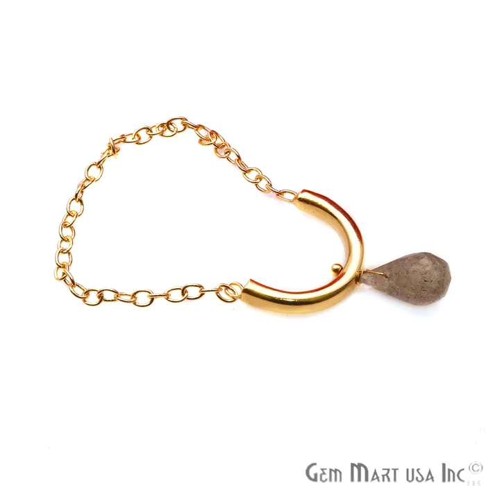 Necklaces GemmartUSA DIY Labradorite 16x11mm Semi Circle with Attached Chain Pendant Connector Necklaces GemmartUSA DIY Labradorite 16x11mm Semi Circle with Attached Chain Pendant Connector