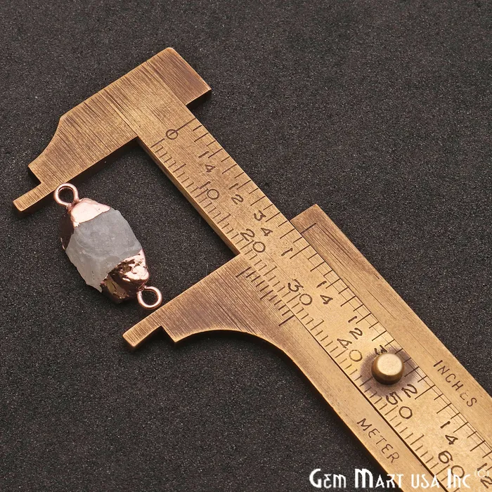 Necklaces GemmartUSA Rough Rainbow Moonstone Organic 19x9mm Single Bail Rose Gold Electroplated Pendant Connector Necklaces GemmartUSA Rough Rainbow Moonstone Organic 19x9mm Single Bail Rose Gold Electroplated Pendant Connector