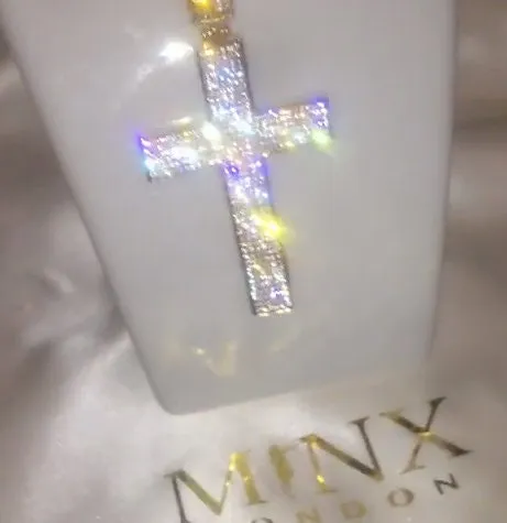 Necklaces Minx London Cross Necklace Cross necklace for Men Cross Necklace Women Cross Pendant and Necklace Cross Chain for Men Iced Out Cross Pendant