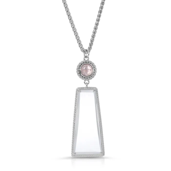 Necklaces Moderne Monocle Ophelia Silver Rose Quartz Magnifier Pendant Necklace Presale Ships 321 Necklaces Moderne Monocle Ophelia Silver Rose Quartz Magnifier Pendant Necklace Presale Ships 321