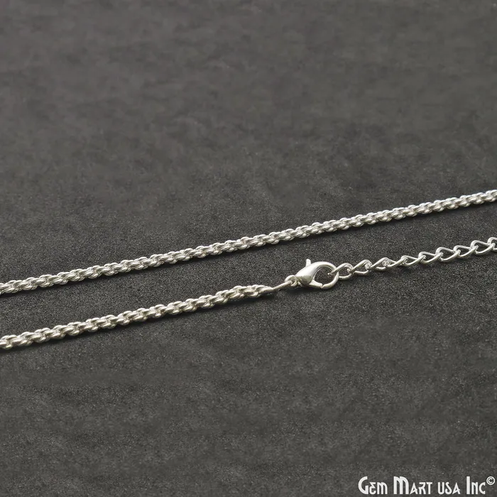 Necklaces Rope Chain Necklace 18 Inch With Lobster Claw Clasp GemMartUSA Necklaces Rope Chain Necklace 18 Inch With Lobster Claw Clasp GemMartUSA