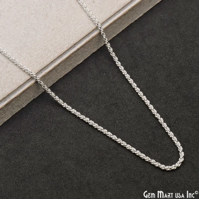 Necklaces Rope Chain Necklace 18 Inch With Lobster Claw Clasp GemMartUSA Necklaces Rope Chain Necklace 18 Inch With Lobster Claw Clasp GemMartUSA