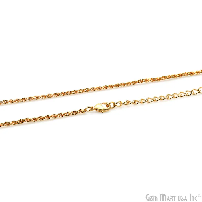 Necklaces Rope Chain Necklace 18 Inch With Lobster Claw Clasp GemMartUSA Necklaces Rope Chain Necklace 18 Inch With Lobster Claw Clasp GemMartUSA