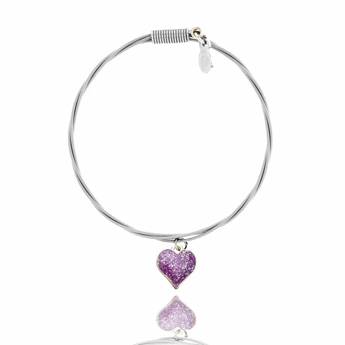 Necklaces Strung PURPLE HEART I WILL ALWAYS LOVE YOU