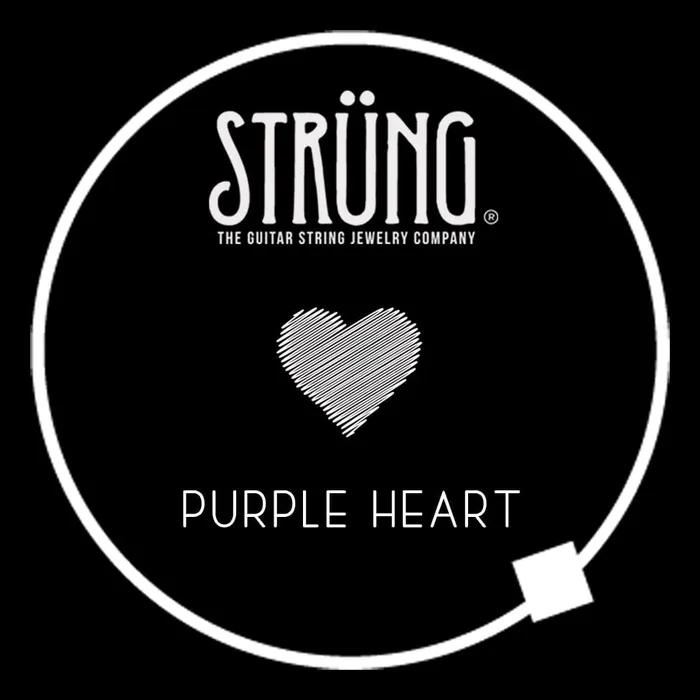 Necklaces Strung PURPLE HEART I WILL ALWAYS LOVE YOU
