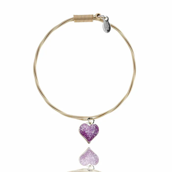 Necklaces Strung PURPLE HEART I WILL ALWAYS LOVE YOU