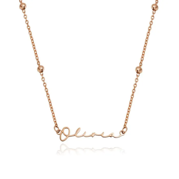 Necklaces Tailored Classy Signature Name Necklace With Chains Customized Jewel